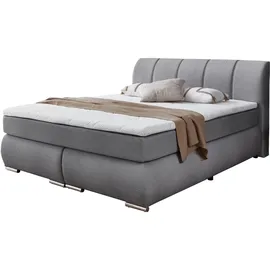 'massivart' Boxspringbett 180 x 200 cm H2 Grau