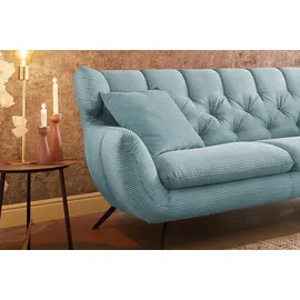 KAWOLA 2-Sitzer Charme Cord hellblau