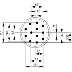WEIDMÜLLER Kontakt SAI-M23-SE-12-F