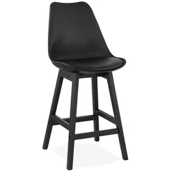 Bistrohocker Kunstleder | 44 cm Sitzbreite | Stilvolles Design Pflegeleicht Stabil | Schwarz | Barsitz | Kadima Design