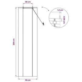vidaXL Bambusrollo 70 x 220 cm Braun