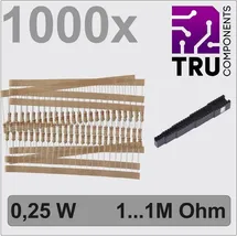 TRU Components TC-12888468 T22P060 Kohleschicht-Widerstand Sortiment axial bedrahtet 0.25 W 5 % 1000 St.