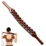 Maylatte Gua Sha Massagestab mit 38 Massageperlen, Hautfreundlicher Faszienstab für Rücken Nacken Beine, Natürlich zur Muskelentspannung, Zuhause & Büro
