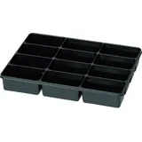 Conrad Sortimentskasten Kunststoff 335 x 235 x 50 mm schwarz 12 Fächer