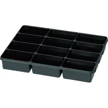 Conrad Sortimentskasten Kunststoff 335 x 235 x 50 mm schwarz 12 Fächer
