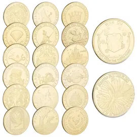 Relaxdays Zahnfee Münze 20er Set Gold