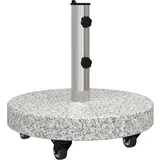 vidaXL Sonnenschirmständer Grau 45 x 45 x 45 cm Granit, vidaXL