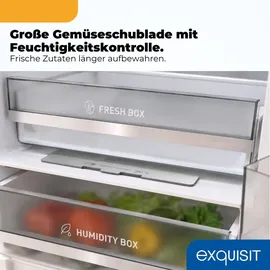 Exquisit KGC5380-115-NF-040A Kühl-Gefrierkombination (377 l, 2005 mm hoch, Weiß)