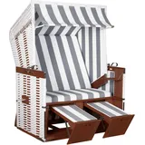 Strandkorb Profi Nordsee Sylt PVC white Des. 989