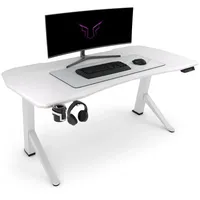 Ultimate Setup Ultimate Setup® Gaming Tisch höhenverstellbar elektrisch weiß, Gamer Tisch, Gaming Schreibtisch, Gaming Desk, Gaming Tisch 180x80 cm, Gaming Room