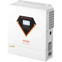 Vevor Hybrid-Solarwechselrichter, reiner Sinus-Wechselrichter 24 V DC auf 220/230 V AC, mit integriertem 100A MPPT-Solarregler, für netzunabhängige Blei-Säure-Lithium-Batterie