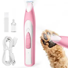 Oneisall Pfotentrimmer für Hunde mit LED-Licht Rosa