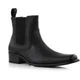 Ferro Aldo Westernstiefel-Kollektion für Herren, lässige und elegante Stiefeletten im Cowboy-, Chelsea- und Biker-Stil für Herren, 2. Carbon Black [Pull-on], 44.5 EU - 44.5 EU