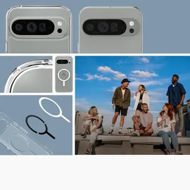 SPIGEN Google Pixel 9 Pro XL Ultra Hybrid OneTap Metal Ring Hülle transparent