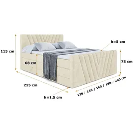 altdecor ERNINA-Z KING 160 x 200 cm H3/H4 Beige