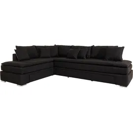 INOSIGN Ecksofa »Night & Day L-Form mit Dauer-Schlaffunktion ohne Armlehnen«, mit Boxspring-Bettfunktion 180x200 cm und Bettkasten, Dauerschläfer! schwarz