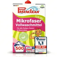 PASTACLEAN Flüssigwaschmittel 5L Konzentrat – bis zu 500 Waschladungen, nachhaltig waschen – Universal Waschmittel für alle Textilien – ohne Bleichmittel – mit Kalkschutz – Made in Germany