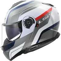 LS2 FF908 Strobe II Monza Klapphelm - Weiß/Grau/Blau/Rot /