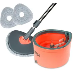 BEM ORBITA Wischmopp Set mit Eimer, Bodenwischer Set mit Auswringfunktion, Bodenreinigung mit Filtersystem