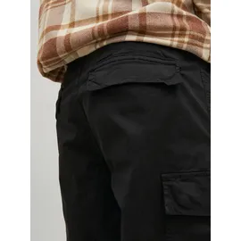 JACK & JONES Ace Tucker Ama Cargohose Black / Detail Solid 31 32