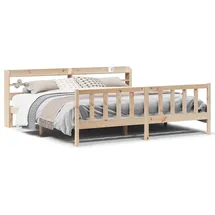 vidaXL Massivholzbett 180 x 200 cm Beige
