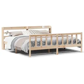 vidaXL Massivholzbett 180 x 200 cm Beige