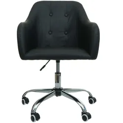 Bürostuhl MCW-L92, Drehstuhl Schreibtischstuhl Computerstuhl Bürosessel Stuhl, mit Armlehne ~ Kunstleder schwarz