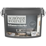 SCHÖNER WOHNEN-Farbe Trendstruktur Wandfarbe Glimmerfarbe  (Stardust Grey, 2,5 l, Matt, Art Effekt: Glitzer-Optik)