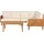 Beliani Lounge Set Hellbraun Akazienholz 4-teilig für 4 Personen mit Auflagen Hellbeige Stoff Couchtisch Ecksofa Outdoor Garten Terrasse Ausstattung