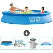 Intex Easy Set Schwimmbecken rund – 305x61 cm – Zubehör CB1 Blau No Size