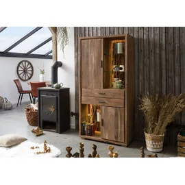 Massivmoebel24 Schrank 88 x 40 x 180 cm Beige