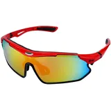 YEAZ Sportbrille SUNRAY rot/schwarz/rot