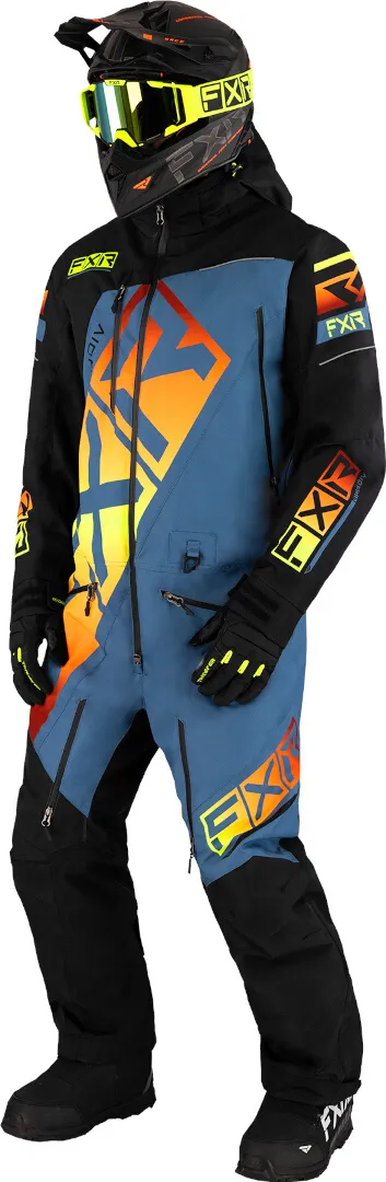 FXR CX F.A.S.T. Insulated 2023 Eendelig sneeuwscooterpak, zwart-grijs, 2XL Voorman