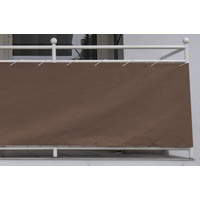 Angerer Balkonbespannung Style - Sicht- und Windschutz für den Balkon (75 cm hoch, Länge: 6 Meter, Braun)