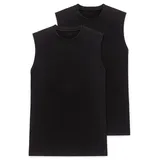 SCHIESSER Unterhemd Shirt 0/0 - American T-Shirt in Schwarz | Gr.: S