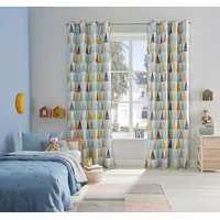 OTTO home Verdunkelungsvorhang OTTO HOME "Dreieck" Gr. 1, bunt, B:135cm H:145cm, Polyester, Gardinen, einseitig mit Dreiecken bedruckte Kindergardine, blickdicht