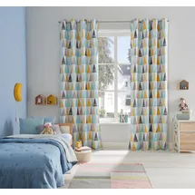 OTTO home Verdunkelungsvorhang OTTO HOME "Dreieck" Gr. 1, bunt, B:135cm H:145cm, Polyester, Gardinen, einseitig mit Dreiecken bedruckte Kindergardine, blickdicht