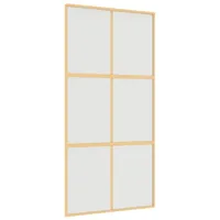 vidaXL Schiebetür Golden 102,5x205 cm Matt ESG-Glas und Aluminium