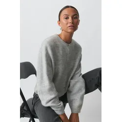 Knitted cardigan - Grey - XL