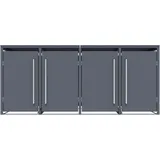 Westmann Mülltonnenbox Pedura 4 265 x 80 x 116 cm anthrazit