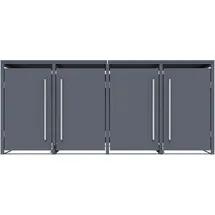 Westmann Mülltonnenbox Pedura 4 265 x 80 x 116 cm anthrazit