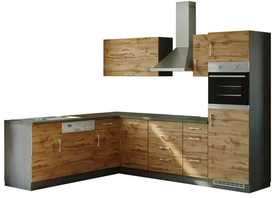 Winkel-Küche Porto 210 x 270 cm wotan/wotan – Energieeffizienzklasse F