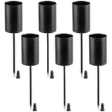 MOLERRI Kerzenhalter, Adventskranz, Kerzenhalter, Adventskranz, Kerzenhalter, Spitzkerzen mit Spieß, 6Stk Schwarz