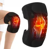Hottoerak Rotlichtlampe Knie mit 80 LEDs, Infrarotlampe 660nm 850nm, SBR Kniepad mit 5 Helligkeitsstufen, 10/20/30 Min Timer, 3 Modi für Alltag, Sportpause und Entspannung Zuhause