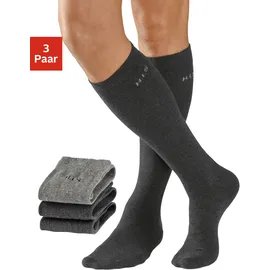 H.I.S. H.I.S Packung: Kniestrümpfe H.I.S. 3 Paar) grau, 47-48,