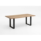 Niehoff Tisch Noah Profilkufe anthrazit - 180 x 95 cm Teak recycled