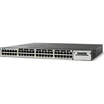 Cisco Catalyst 3750X-48P-L, LAN Base 48 Ports), Netzwerk Switch, Blau, Silber