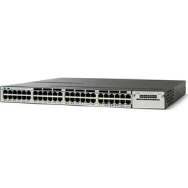 Cisco Catalyst 3750X-48P-L, LAN Base 48 Ports), Netzwerk Switch, Blau, Silber