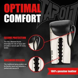 TapouT Boxhandschuhe Angelus schwarz|weiß 8 OZ R