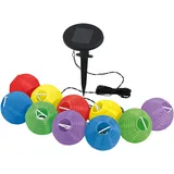 ETC Shop LED Solar Steck Leuchte Lampions mehrfarbig Erdspieß Außen Garten Lichterkette Terrassen Lampe Deko-Lichter
